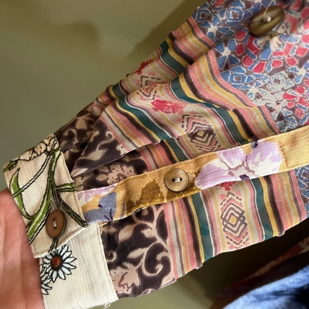 John.Mark Multi Pattern Textured Tunic Top Womens… - image 8